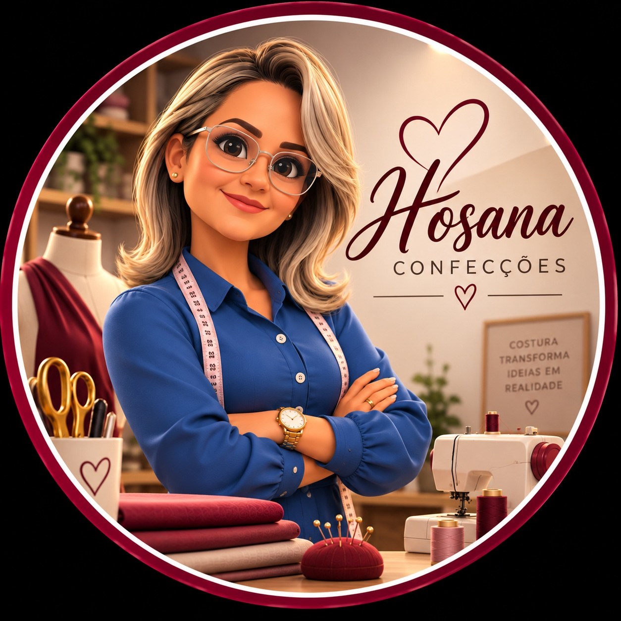 Identidade visual da Hosana Confecções